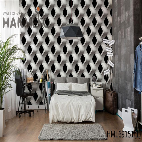 HANMERO house wallpaper design Standard Geometric Flocking Classic Restaurants 0.53M PVC