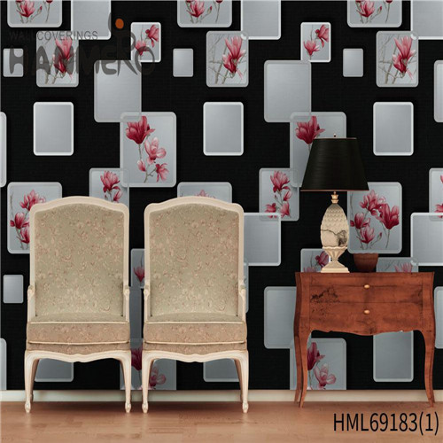 HANMERO PVC Standard Geometric Flocking 0.53M Restaurants Classic wallpaper to buy online