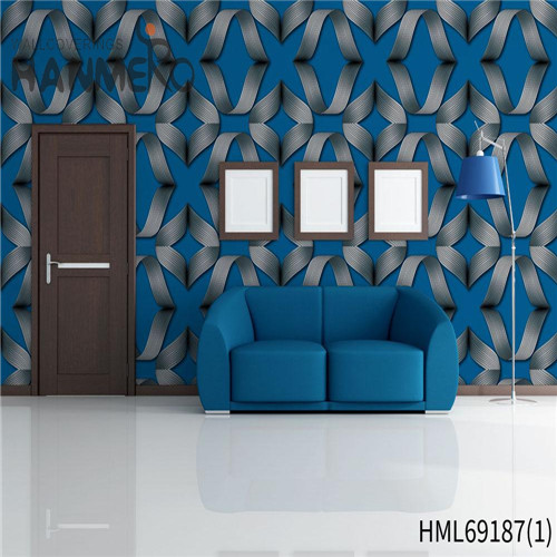 HANMERO PVC Standard Geometric Flocking Classic 0.53M Restaurants buy wallpaper for walls