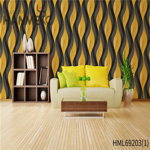 HANMERO PVC Classic Geometric Flocking Standard Restaurants 0.53M wallpaper in bedroom designs