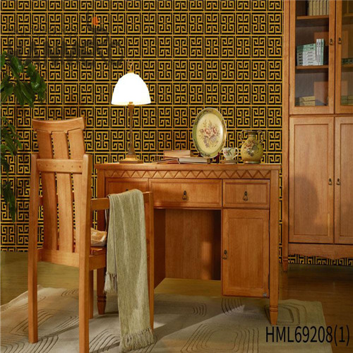 HANMERO PVC Standard Geometric Classic Flocking Restaurants 0.53M wallpaper for your walls