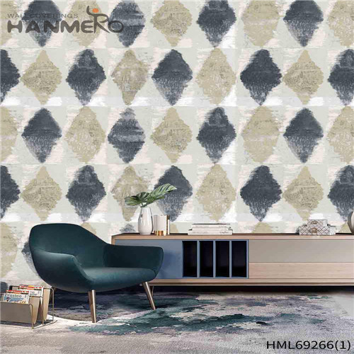HANMERO PVC Decoration Geometric wallpaper manufacturers European Home Wall 1.06*15.6M Technology