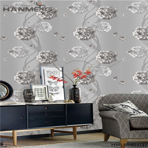 HANMERO PVC Top Grade Flowers Deep Embossed Chinese Style House 0.53*10M wallpaper wall