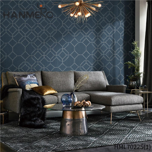 HANMERO Non-woven Removable Geometric 0.53*10M European Study Room Deep Embossed home wallpaper designs