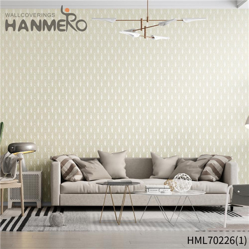 HANMERO Non-woven Removable Geometric Deep Embossed 0.53*10M Study Room European country wallpaper