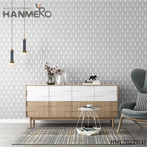 HANMERO Removable Non-woven Geometric Study Room 0.53*10M wall paper store European Deep Embossed