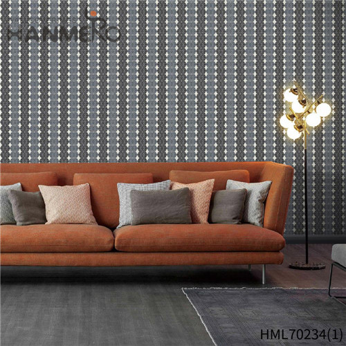 HANMERO Non-woven Removable Geometric Study Room European Deep Embossed 0.53*10M commercial wallpaper