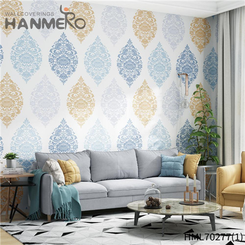 HANMERO Non-woven Cheap Geometric Cinemas Chinese Style Deep Embossed 0.53*10M wallpaper outlet online