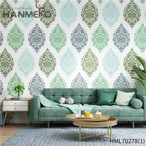 HANMERO Non-woven Cheap Geometric Deep Embossed Cinemas Chinese Style 0.53*10M wallpapers decorate walls