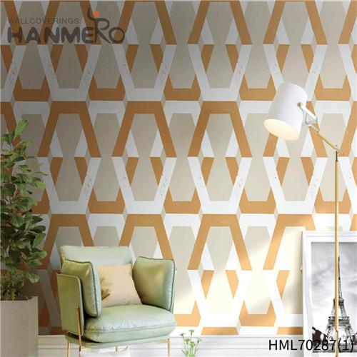 HANMERO Non-woven Cheap Geometric Chinese Style Deep Embossed Cinemas 0.53*10M wide wallpaper home decor