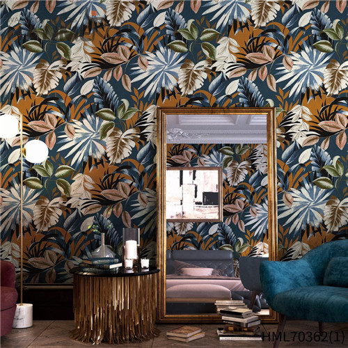 HANMERO PVC House Flowers Deep Embossed Pastoral Wholesale 0.53*10M wallpaper for bedroom walls designs