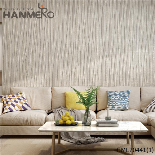 HANMERO PVC Hot Selling Geometric Deep Embossed Classic House 0.53*10M bedroom wallpaper