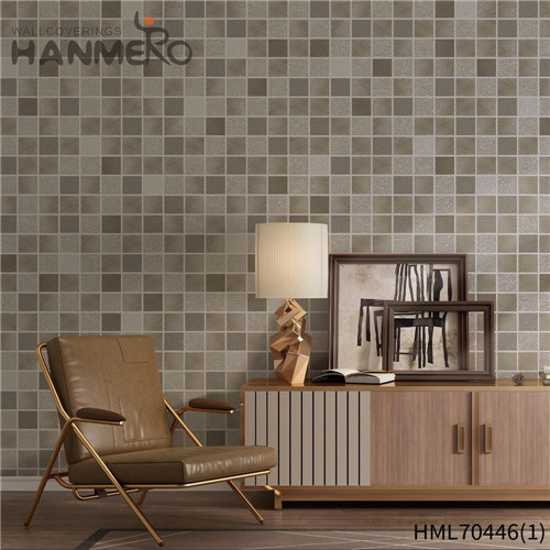 HANMERO PVC Hot Selling Geometric discount wallpaper Classic House 0.53*10M Deep Embossed