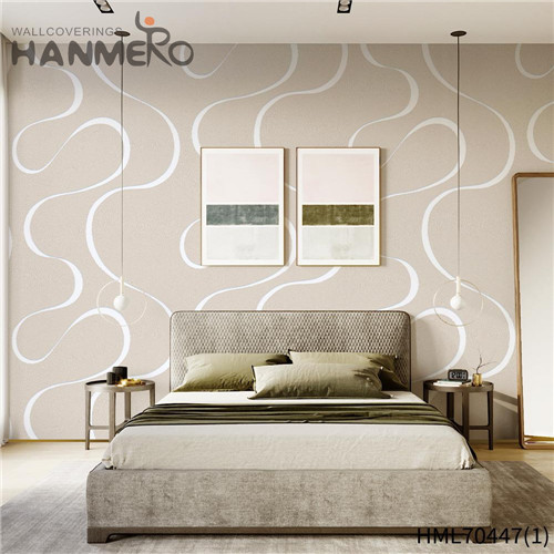 HANMERO PVC Hot Selling Geometric Deep Embossed wallpaper designer House 0.53*10M Classic