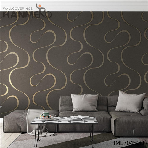 HANMERO PVC Hot Selling Geometric Deep Embossed Classic House wallpaper coverings 0.53*10M