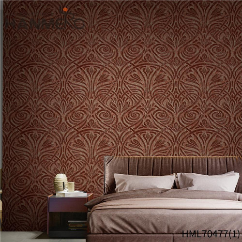 HANMERO PVC Hot Selling 0.53*10M Deep Embossed Classic House Geometric wallpaper to buy