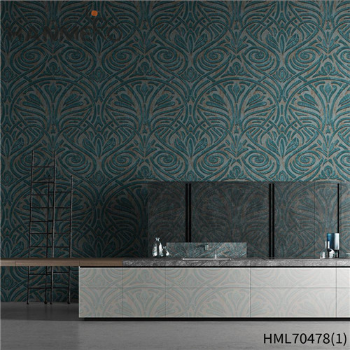 HANMERO PVC Hot Selling Geometric 0.53*10M Classic House Deep Embossed decorative wall paper