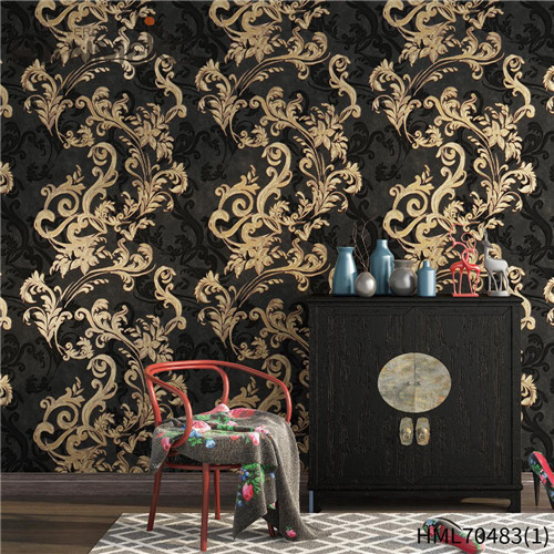 HANMERO PVC Hot Selling Geometric Deep Embossed Classic 0.53*10M House imperial wallpaper