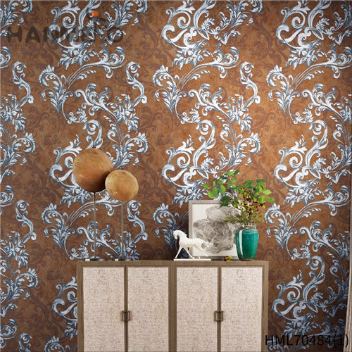 HANMERO House Hot Selling Geometric Deep Embossed Classic PVC 0.53*10M retro wallpaper