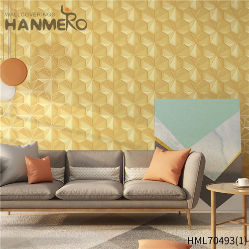 HANMERO PVC Hot Selling House Deep Embossed Classic Geometric 0.53*10M decorative wallpaper for home