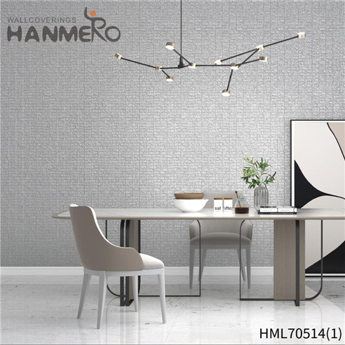 HANMERO Geometric Hot Selling PVC Deep Embossed Classic House 0.53*10M decorative paper for walls