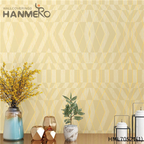 HANMERO Hot Selling PVC Geometric Deep Embossed Classic House 0.53*10M wallpaper for my room