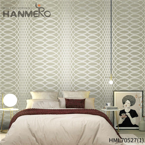 HANMERO Hot Selling 0.53*10M online shop wallpaper Deep Embossed Classic House PVC Geometric