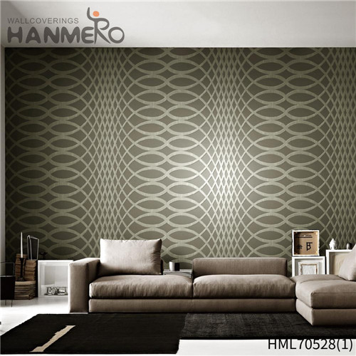 HANMERO Hot Selling PVC 0.53*10M wallpapers in home interiors Classic House Geometric Deep Embossed