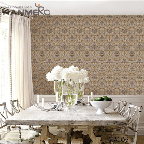 HANMERO PVC Unique Flowers Deep Embossed European Exhibition 0.53*10M wallpaper for home decor