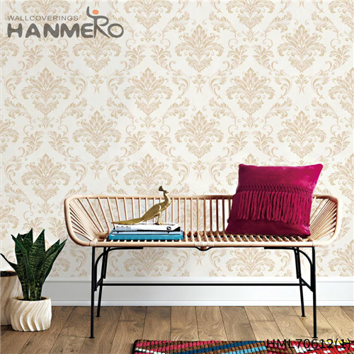 HANMERO PVC Unique Flowers Deep Embossed European 0.53*10M Exhibition unique home wallpaper