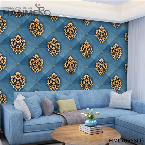 HANMERO PVC Manufacturer Landscape wallpaper for house European House 1.06*15.6M Deep Embossed