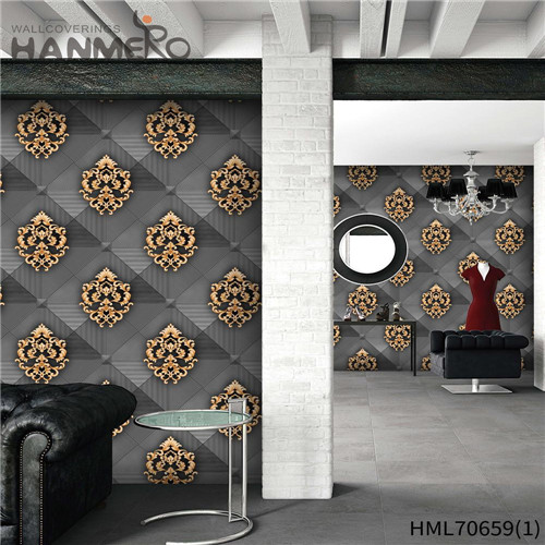 HANMERO PVC Manufacturer Landscape Deep Embossed bedroom wallpapers House 1.06*15.6M European