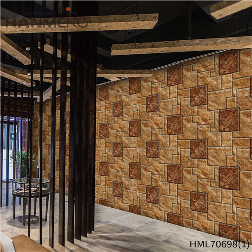 HANMERO PVC Manufacturer European Deep Embossed Landscape House 1.06*15.6M wallpaper of design