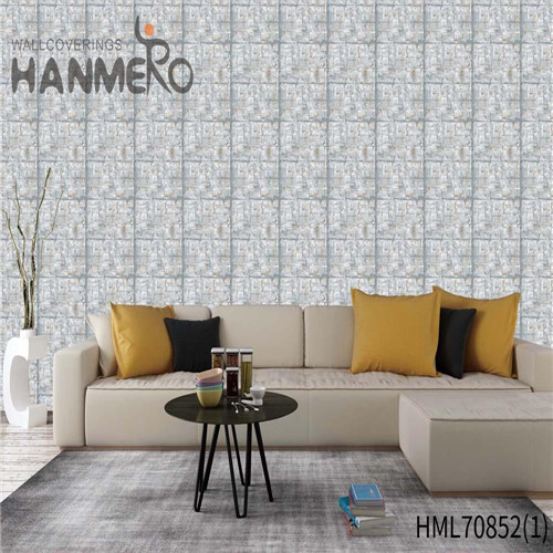HANMERO PVC Affordable Geometric Flocking Modern Sofa background 0.53*10M landscape wallpaper
