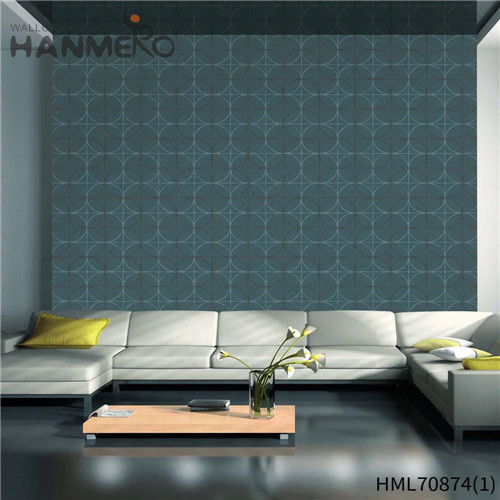 HANMERO PVC Affordable 0.53*10M Flocking Modern Sofa background Geometric wallcovering stores