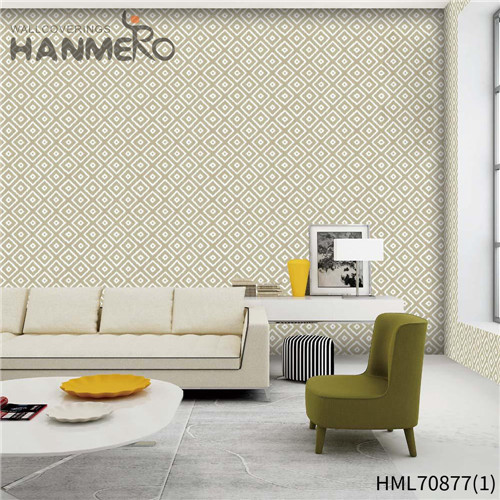 HANMERO PVC Affordable Geometric Flocking 0.53*10M Sofa background Modern wall decoration paper design