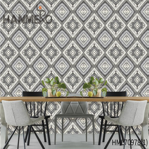 HANMERO wallpaper shops Fancy Geometric Deep Embossed European Theatres 0.53*10M PVC