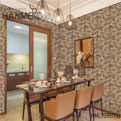 HANMERO PVC Fancy Geometric Deep Embossed European wallpaper designs for kitchen 0.53*10M Theatres