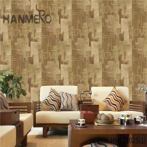 HANMERO PVC Fancy Geometric Deep Embossed European 0.53*10M Theatres wallpapers and wallcoverings