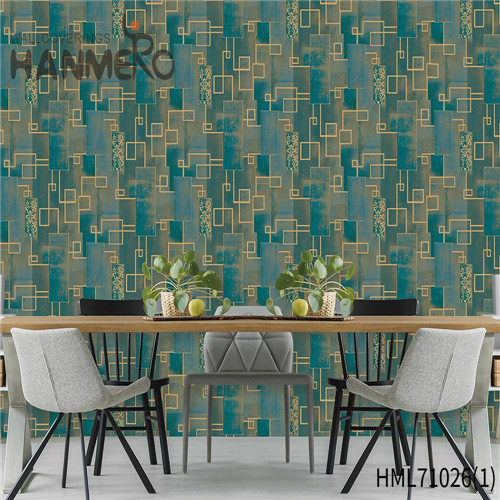 HANMERO Theatres Fancy Geometric Deep Embossed European PVC 0.53*10M wallpaper bedroom walls