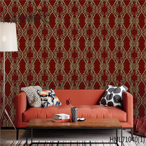 HANMERO PVC Fancy Geometric Theatres European Deep Embossed 0.53*10M wallpaper designs bedroom