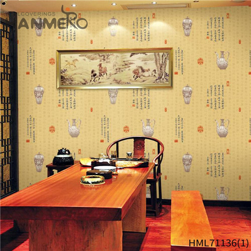 HANMERO Chinese Style Factory Sell Directly Brick Technology PVC Cinemas 0.53M wallpaper patterns for kitchen