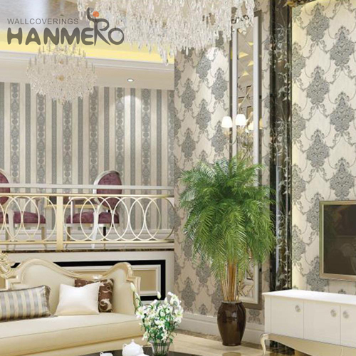HANMERO PVC Imaginative wallpaper for sale Deep Embossed European Cinemas 1.06*15.6M Flowers