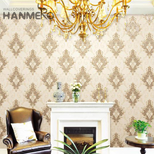 HANMERO PVC Imaginative 1.06*15.6M Deep Embossed European Cinemas Flowers wall wallpaper designs