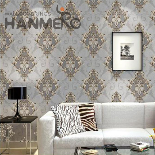 HANMERO Cinemas Imaginative Flowers Deep Embossed European PVC 1.06*15.6M store wallpaper