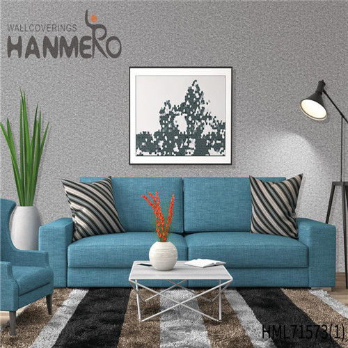 HANMERO PVC Decor Stone Flocking Modern wallpaper for office walls 1.06*15.6M House