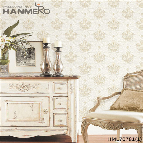 HANMERO PVC wallpaper wall Flowers Bronzing European Bed Room 0.53*10M Professional Supplier