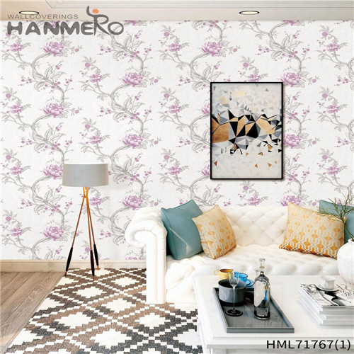 HANMERO PVC Professional Supplier Flowers images for wallpaper European Bed Room 0.53*10M Bronzing
