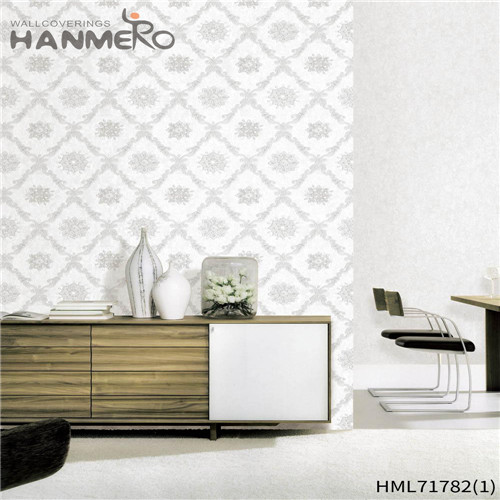 HANMERO PVC Professional Supplier Flowers Bronzing European Bed Room house wall wallpaper 0.53*10M