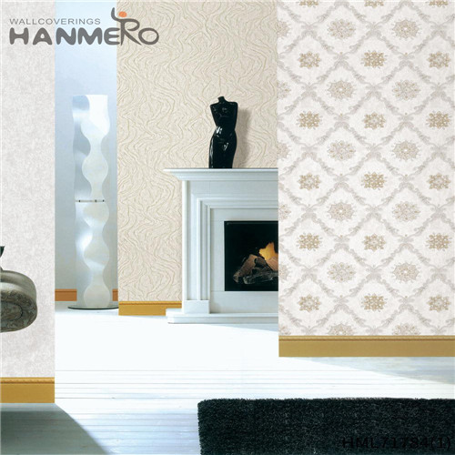 HANMERO 0.53*10M Professional Supplier Flowers Bronzing European Bed Room PVC online shopping wallpaper